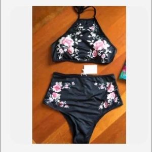 Cupshe Vintage Rose Bikini Size Large